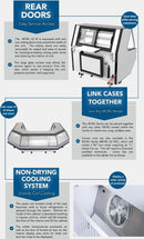 Pro-Kold MCRU-52-W Curved Glass 51" Refrigerated Fresh Meat Display Case - REMOTE CONDENSING UNIT, NOT INCLUDED