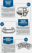 Pro-Kold MCRU-52-WC Curved Glass Corner Connection Unit Refrigerated Fresh Meat Display Case - REMOTE CONDENSING UNIT, NOT INCLUDED