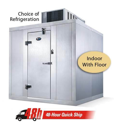Amerikooler Walk-In Storage Cooler / INDOOR / With Floor / 6'W x 12'L x 7'7"H