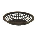Tablecraft 1071BR 8" Oval Brown Plastic Basket