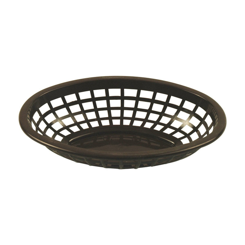 Tablecraft 1071BR 8" Oval Brown Plastic Basket