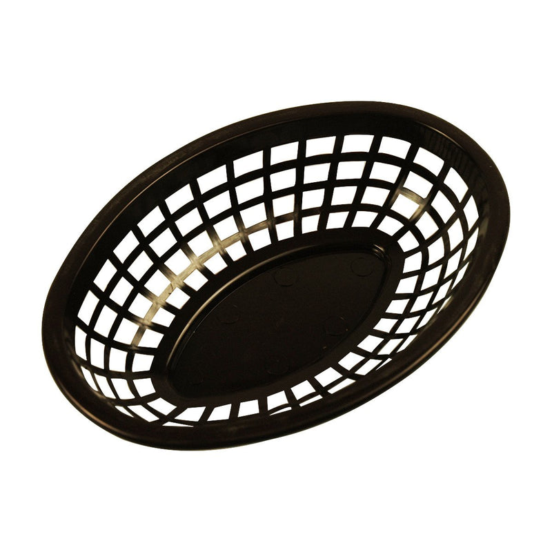 Tablecraft 1071BR 8" Oval Brown Plastic Basket