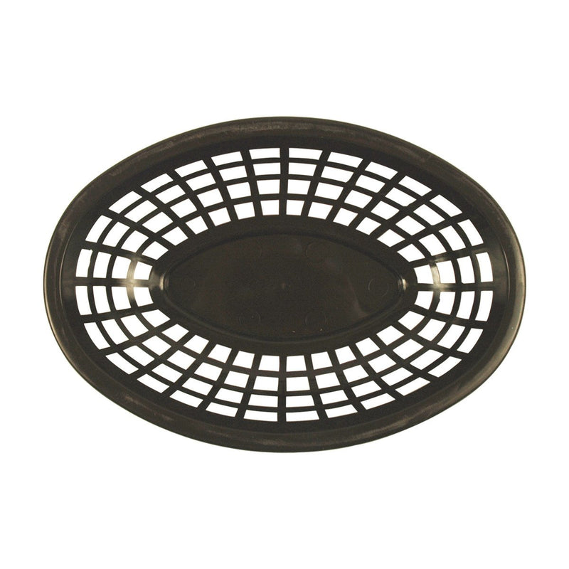 Tablecraft 1071BR 8" Oval Brown Plastic Basket