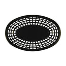 Tablecraft 1074BK 9" Oval Black Plastic Basket