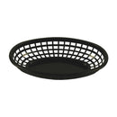Tablecraft 1074BK 9" Oval Black Plastic Basket