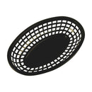 Tablecraft 1074BK 9" Oval Black Plastic Basket