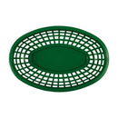Tablecraft 1074G 9" Oval Green Plastic Basket