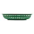 Tablecraft 1074G 9" Oval Green Plastic Basket