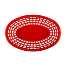 Tablecraft 1074R 9" Oval Red Plastic Basket