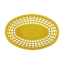 Tablecraft 1074Y 9" Oval Yellow Plastic Basket