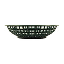 Tablecraft 1075FG 8" Round Forest Green Plastic Basket