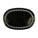 Tablecraft 1076BK 10" Oval Black Plastic Basket