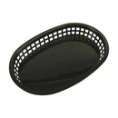Tablecraft 1076BK 10" Oval Black Plastic Basket