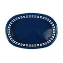 Tablecraft 1076BL 10" Oval Blue Plastic Basket