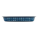 Tablecraft 1076BL 10" Oval Blue Plastic Basket