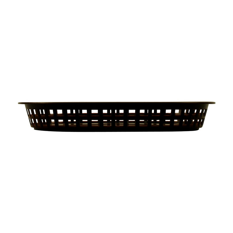 Tablecraft 1076BR 10" Oval Brown Plastic Basket
