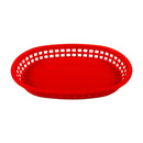 Tablecraft 1076R 10" Oval Red Plastic Basket