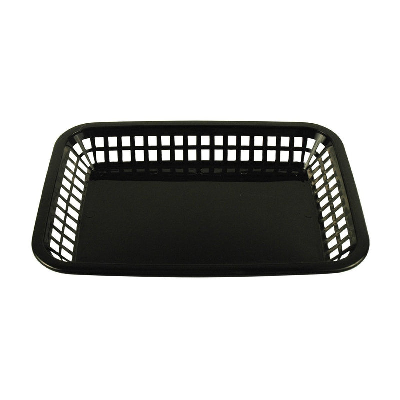 Tablecraft 1077BK 10.75"X7.75"X1.5" Black Rectangular Serving Basket