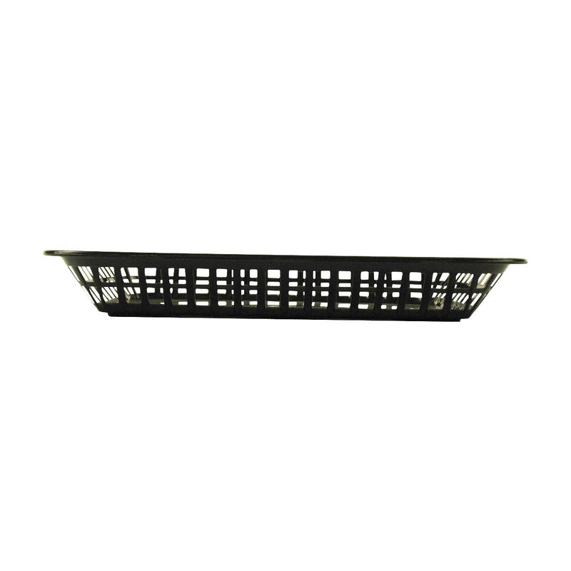Tablecraft 1077BK 10.75"X7.75"X1.5" Black Rectangular Serving Basket