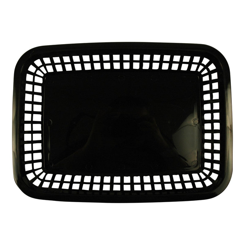 Tablecraft 1077BK 10.75"X7.75"X1.5" Black Rectangular Serving Basket