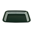 Tablecraft 1077FG 10.75"X7.75"X1.5" Forest Green Rectanglular Basket