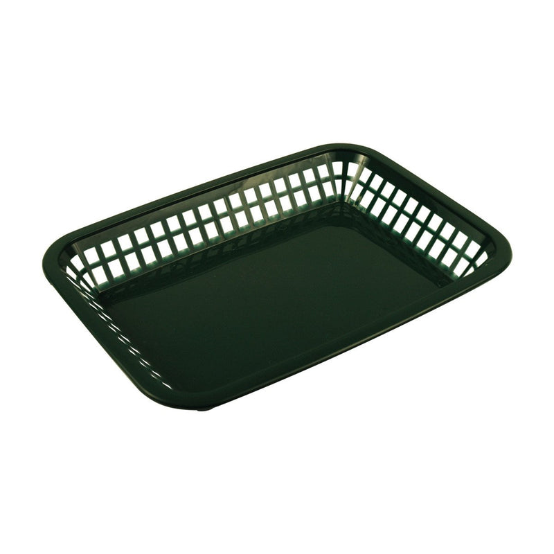 Tablecraft 1077FG 10.75"X7.75"X1.5" Forest Green Rectanglular Basket