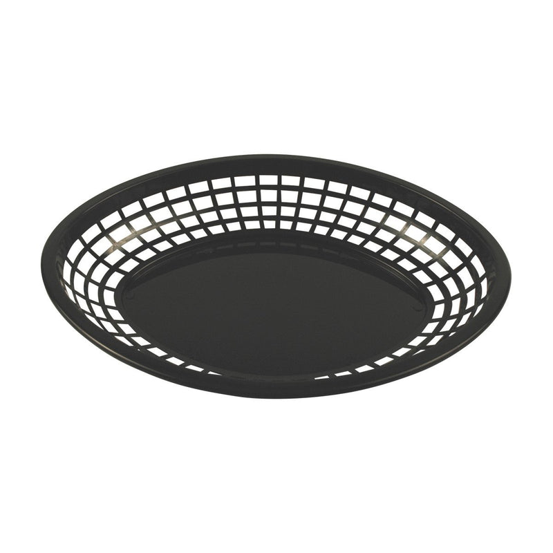 Tablecraft 1084BK 11.75"X8-7/8" Oval Black Jumbo Basket