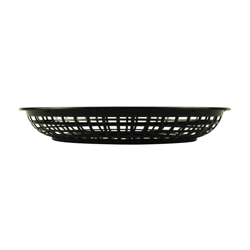Tablecraft 1084BK 11.75"X8-7/8" Oval Black Jumbo Basket