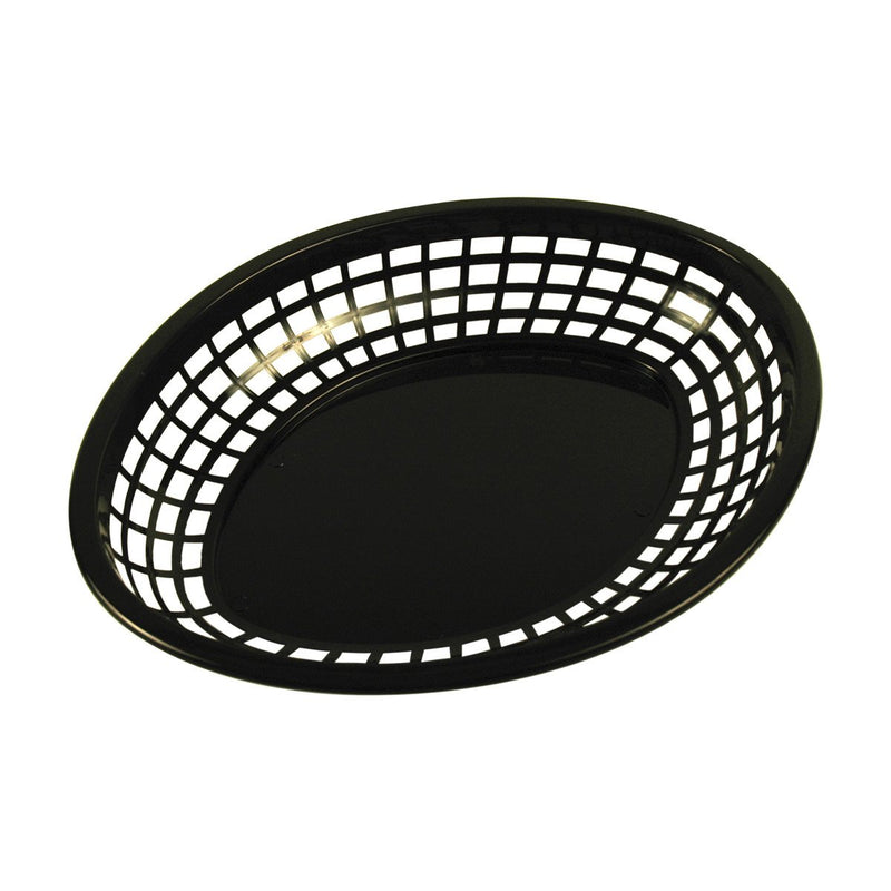 Tablecraft 1084BK 11.75"X8-7/8" Oval Black Jumbo Basket