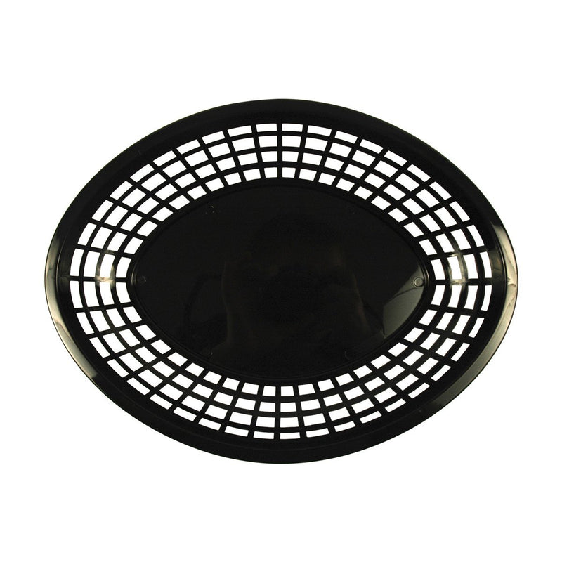 Tablecraft 1084BK 11.75"X8-7/8" Oval Black Jumbo Basket