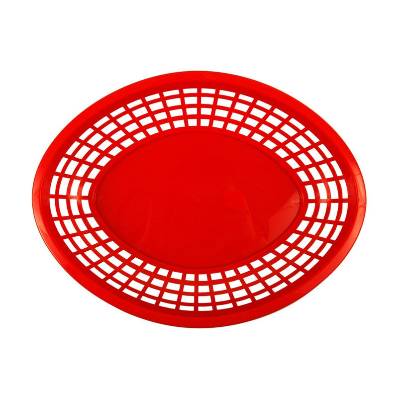 Tablecraft 1084R 11.75"X8-7/8" Oval Red Jumbo Basket