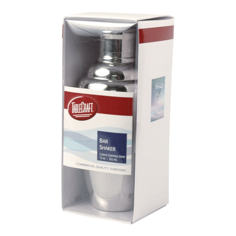 Tablecraft 1212 12 Oz Cocktail Shaker 3 Piece