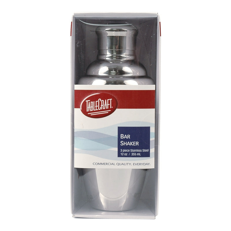 Tablecraft 1212 12 Oz Cocktail Shaker 3 Piece