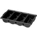 Tablecraft 1524B 4-Compartment Black Cutlery Box