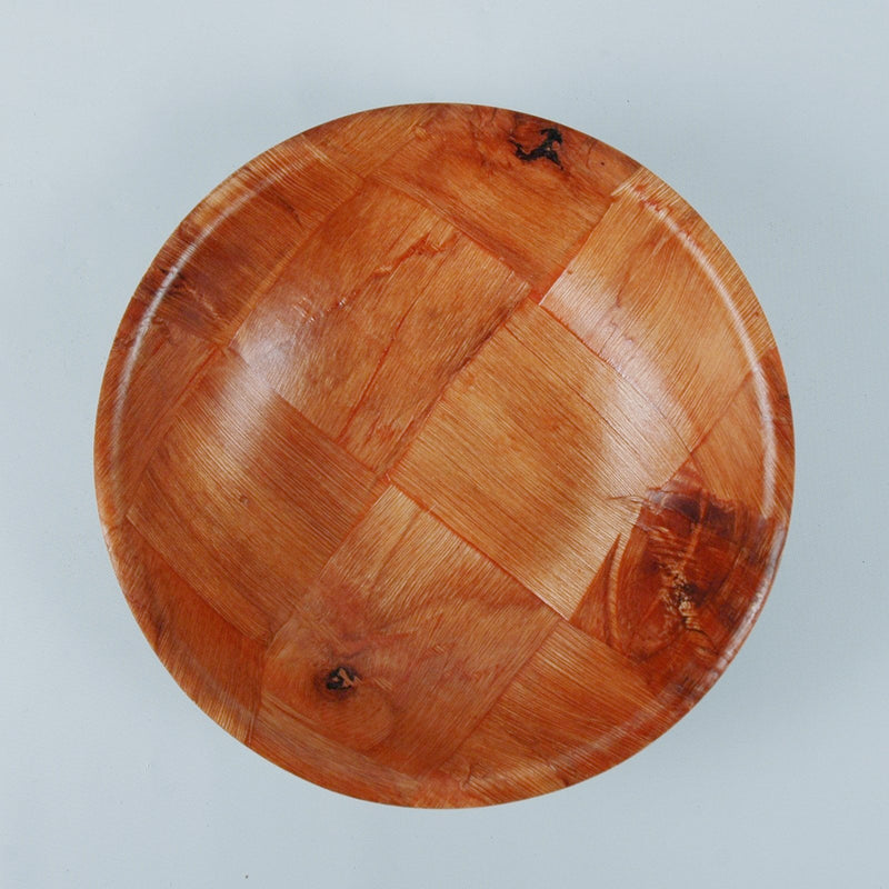 Tablecraft 206 6" Round Woven Wood Bowl