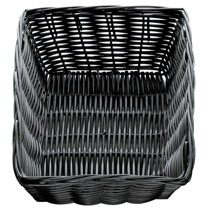 Tablecraft 2472 9X6X2.5 Rectangular Woven Basket Black