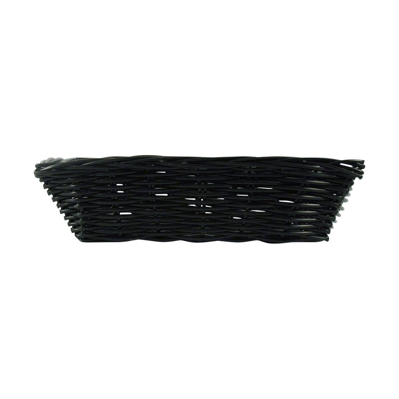 Tablecraft 2472 9X6X2.5 Rectangular Woven Basket Black