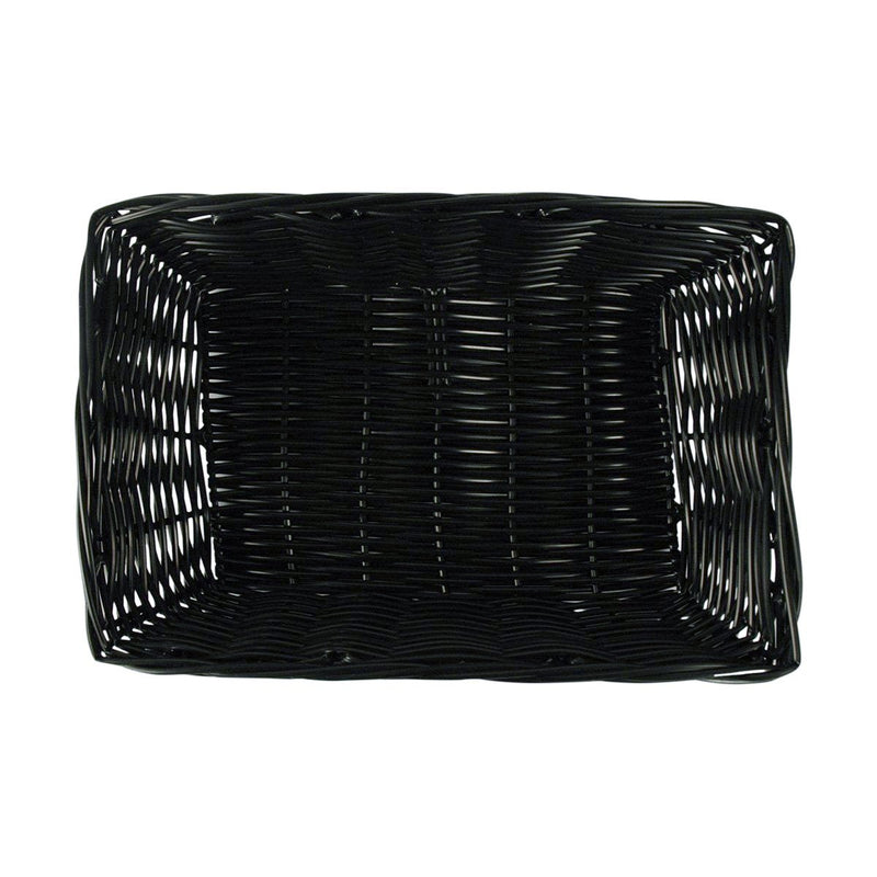 Tablecraft 2472 9X6X2.5 Rectangular Woven Basket Black
