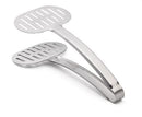 Tablecraft 4409 Stainless Steel Flat Wide Tongs 9.5"