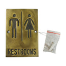 Tablecraft 465633 4" x 6" Antique Bronze Restroom Sign