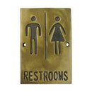 Tablecraft 465633 4" x 6" Antique Bronze Restroom Sign