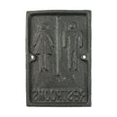 Tablecraft 465633 4" x 6" Antique Bronze Restroom Sign