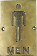 Tablecraft 465635 4" x 6" Antique Bronze Men Sign