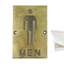 Tablecraft 465635 4" x 6" Antique Bronze Men Sign