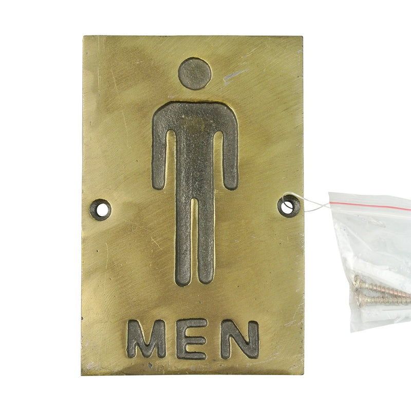 Tablecraft 465635 4" x 6" Antique Bronze Men Sign