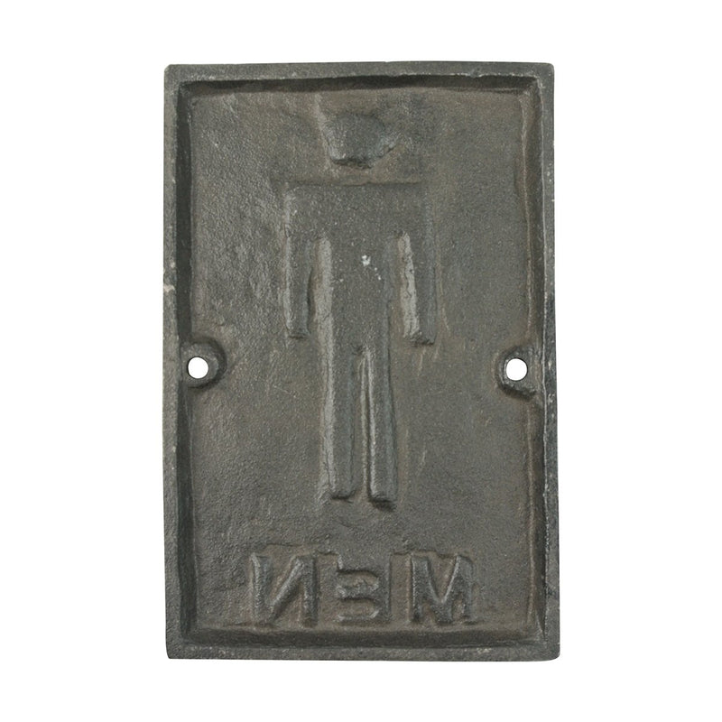 Tablecraft 465635 4" x 6" Antique Bronze Men Sign