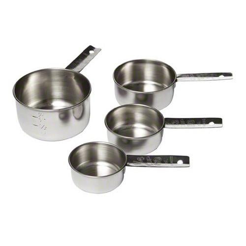 Tablecraft 724 4PC Stainless Steel Measuring Cup Set