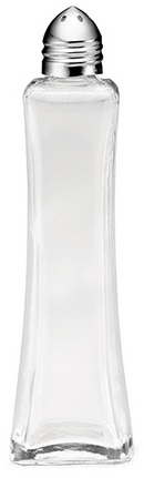 Tablecraft 81 2 Oz Metro Glass Salt & Pepper Shaker with Chrome Plated Tops