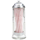 Tablecraft H714CH 11.25X4X4 Glass Straw Dispenser