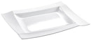 Tablecraft M1814 18"X14.5" White Rimmed Rectangular Tray